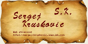 Sergej Krušković vizit kartica
